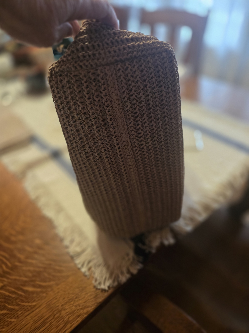 Coach Woven Straw Tote with Brown Leather Trim, NWT! - Picture 7 of 13